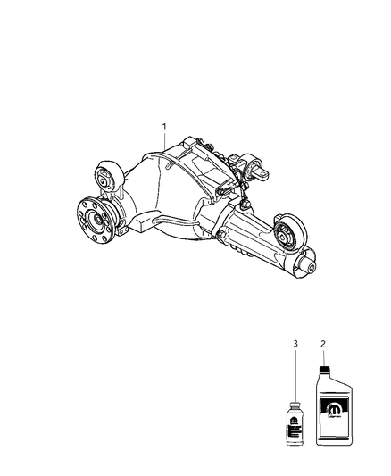 2009 Jeep Grand Cherokee Differential Carrier, Front Diagram for 52111938AF