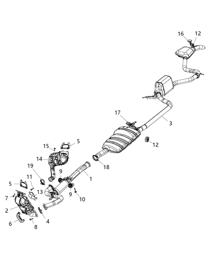 2017 Chrysler Pacifica Screw And Washer Hexagon Head M8X1.25X35.00 Diagram for 6105147AA