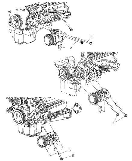 2010 Chrysler 300 A/C Compressor Mounting Diagram