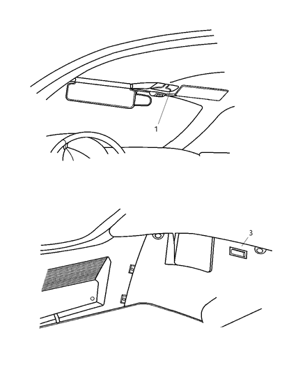 2008 Chrysler Crossfire Courtesy Lamp Diagram for 68022873AA