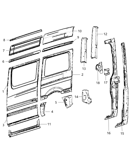 2009 Dodge Sprinter 3500 Side Outer Panel Diagram 6 - Thumbnail