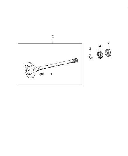 1998 Jeep Grand Cherokee Shaft - Rear Axle Diagram 2 - Thumbnail