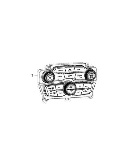 2015 Dodge Challenger Center Stack Vehicle Feature Controls Diagram for 68185501AB