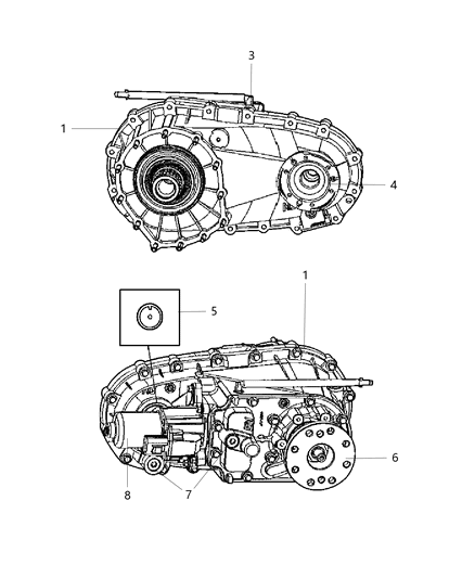 2008 Jeep Grand Cherokee Transfer Case Assembly & Identification Diagram 2 - Thumbnail