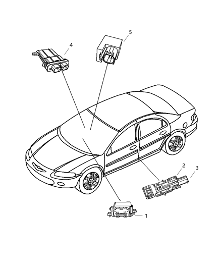 2007 Chrysler Sebring Module Air Bag Control Diagram for 5084103AD
