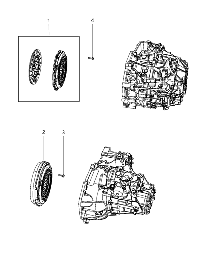 2012 Dodge Caliber Clutch Kit Pressure Plate And Disc Diagram for 5062150AE