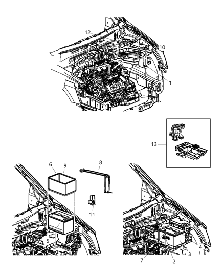2010 Dodge Grand Caravan Battery U-Nut Diagram for 6508538AA