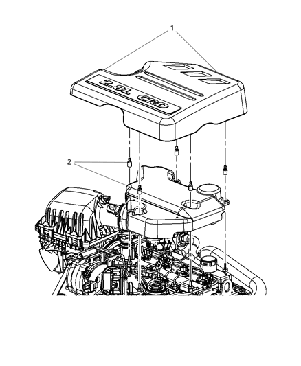 2014 Ram C/V Engine Cover & Related Parts Diagram 1 - Thumbnail