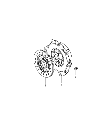 2002 Chrysler Sebring Coupe Clutch & Disc Diagram