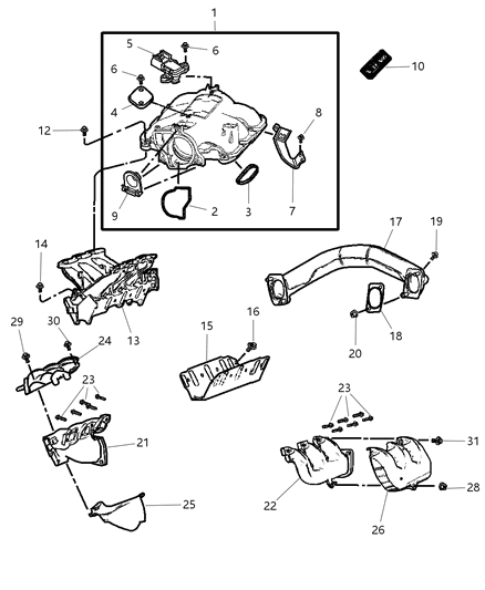 2003 Chrysler Voyager Bolt And Coned Washer Hexagon Head M6X1.00X37.00 Diagram for 6507115AA