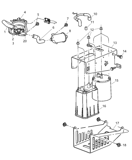 2004 Dodge Ram 1500 Canister Vapor Diagram for 52110232AB