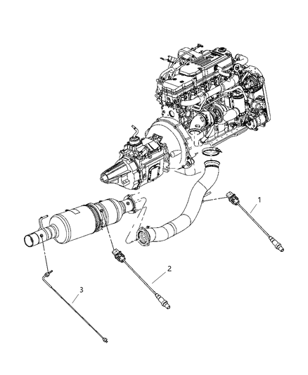 2007 Dodge Ram 3500 Pickup Oxygen Sensors Diagram 1 - Thumbnail