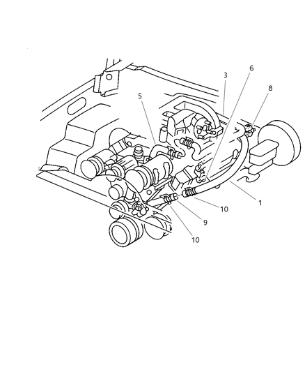 1999 Dodge Ram 2500 Regular Cab Plumbing - Heater Diagram 2 - Thumbnail