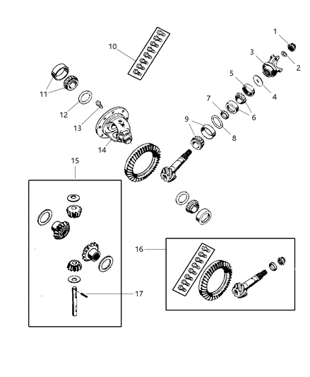 1998 Jeep Grand Cherokee Differential - Rear Diagram 4 - Thumbnail