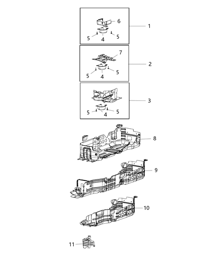 2018 Jeep Wrangler All-new Model Fuel Tank Skid Plate Diagram