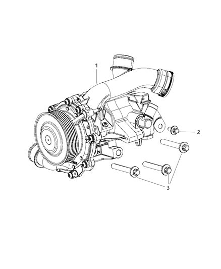 2010 Dodge Caliber Water Pump & Related Parts Diagram 1 - Thumbnail