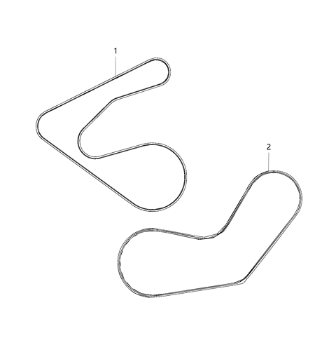 2021 Jeep Wrangler Belts, Serpentine & V-Belts Diagram 5 - Thumbnail