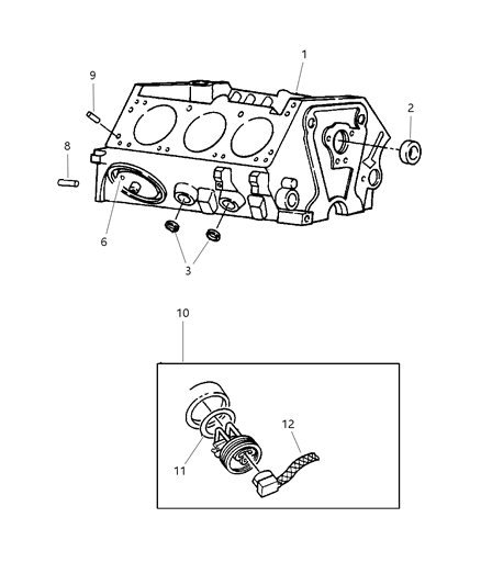 1999 Dodge Dakota Cylinder Block Diagram 2 - Thumbnail