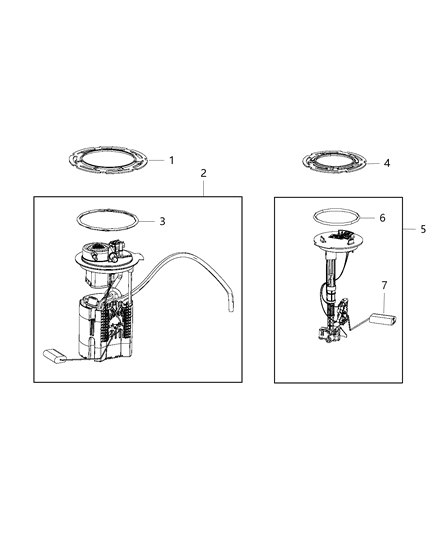 2021 Jeep Cherokee Fuel Pump Diagram for 68245537AC