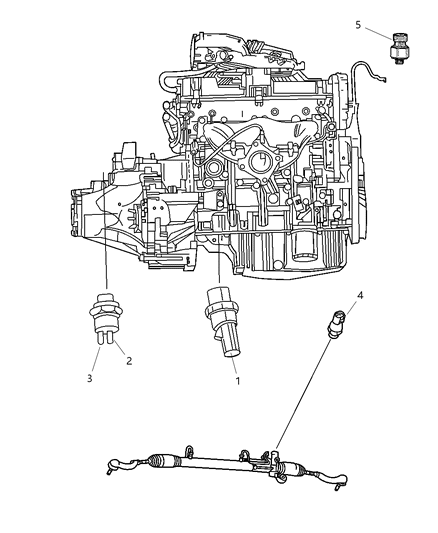 2001 Dodge Neon Switches - Power Train Diagram
