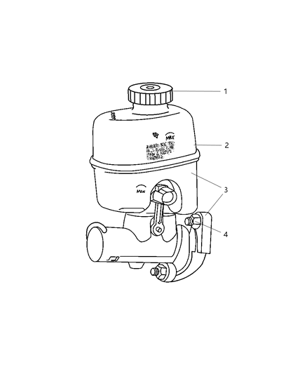 2005 Jeep Liberty Master Cylinder Diagram for 5072526AB