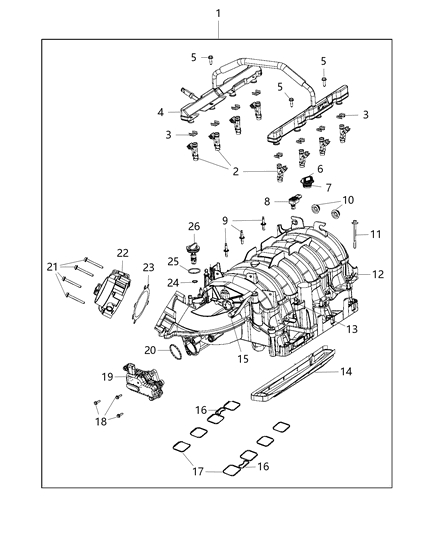 2018 Ram 3500 Sensor Map Diagram for 5149174AB