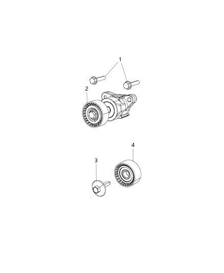 2016 Ram ProMaster City Pulley & Related Parts Diagram