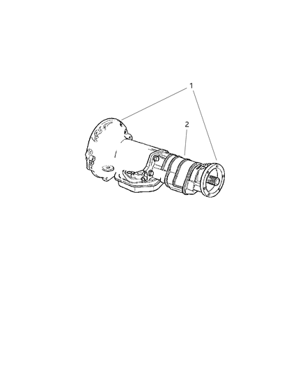 1998 Jeep Grand Cherokee Transmission Assembly, Complete W/Overdrive, 4 Speed Auto. Diagram for 52118154