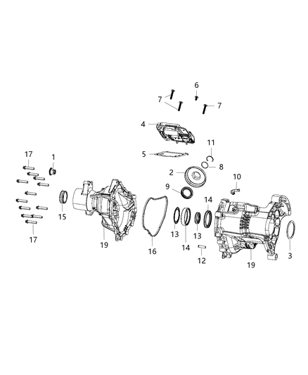2014 Jeep Cherokee Output Shaft Seal Diagram for 68226167AA