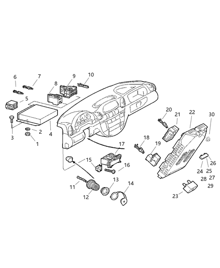 2005 Dodge Sprinter 3500 Module Powertrain Control Diagram for 5142780AA