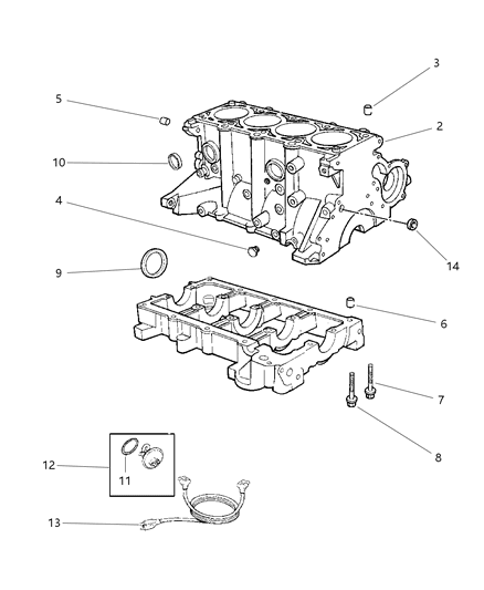 1998 Chrysler Cirrus Cylinder Block Diagram 2 - Thumbnail