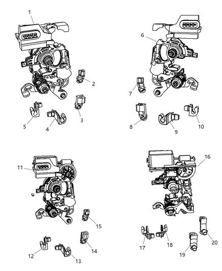 2007 Jeep Wrangler Latch & Clips Diagram 2 - Thumbnail