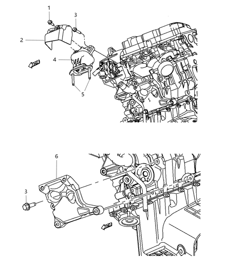 2008 Dodge Magnum Engine Mounting Diagram 4 - Thumbnail