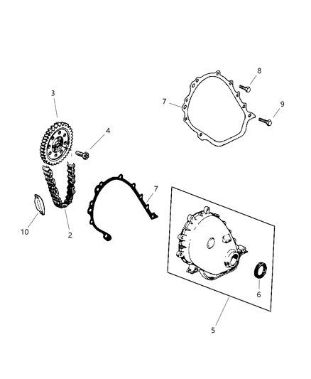 2003 Jeep Grand Cherokee Timing Belt & Cover Diagram 1 - Thumbnail