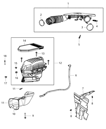 Air Hose Diagram for 68413347AB