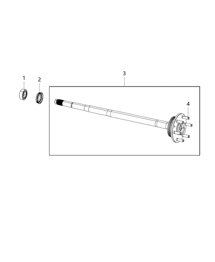 2019 Ram 1500 New Style Shaft, Axle of Rear Axle; Differential And Drive Line Diagram 2 - Thumbnail