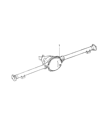 1998 Dodge Ram 3500 Regular Cab Axle Assembly, Rear Diagram