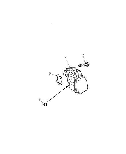 2004 Chrysler Crossfire Throttle Body Diagram for 5098914AA