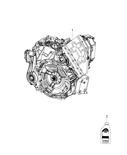 2018 Chrysler Pacifica Transaxle For Vehicles Built Prior To 11/28/2019 Diagram for RL359946AC