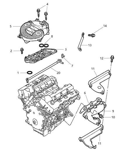 1998 Dodge Intrepid Manifolds - Intake & Exhaust Diagram 1 - Thumbnail