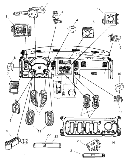 2007 Dodge Ram 2500 Clutch Switch Diagram for 53007944AB