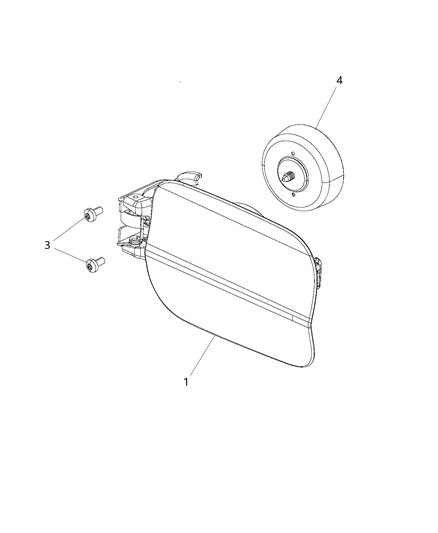 2012 Chrysler 300 Fuel Filler Housing & Door Diagram