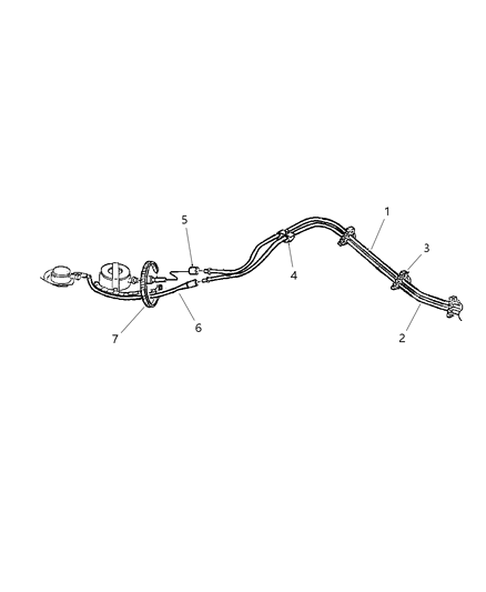 1997 Jeep Cherokee Fuel Lines, Rear Diagram 2 - Thumbnail