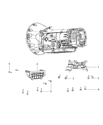 2010 Jeep Grand Cherokee Transmission Mount Diagram for 52124085AB
