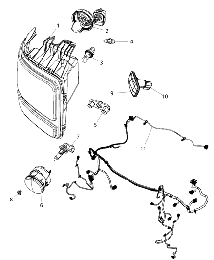 2009 Dodge Nitro Wiring Front End Lighting Diagram for 56049994AC