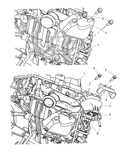 2006 Dodge Charger Bracket Engine Mount Diagram for 4578051AB