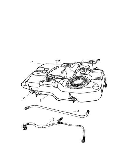 2009 Dodge Caliber Tank Fuel Diagram for 5105136AE