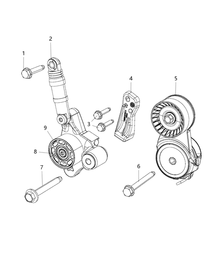 2020 Ram 1500 New Style Pulley & Related Parts Diagram 4 - Thumbnail