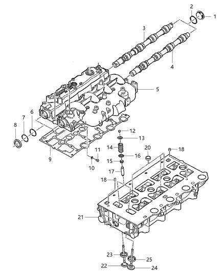 2007 Jeep Liberty Camshaft & Valvetrain Diagram 1 - Thumbnail
