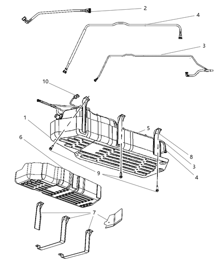 2008 Jeep Grand Cherokee Tube Fuel Module To Supply Line Diagram for 5143956AA